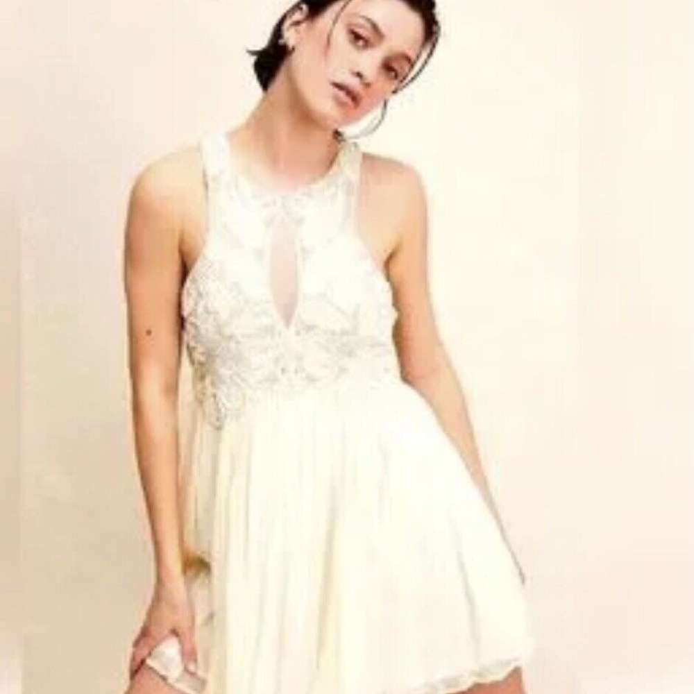 Free People Dress Womens Moonglow Sequin Pearly Mini Dress Size 2 NEW MSRP: $350